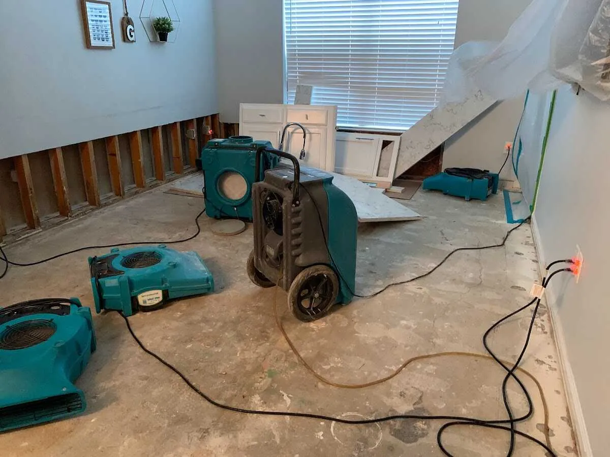 Dehumidifier in flood-cut room for Water Extraction & Removal in Satsuma